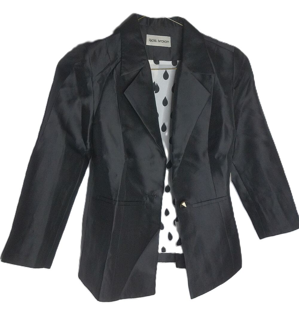 Rachel Antonoff Billie Blazer Teardrop Polka Dot Lining Size XS New